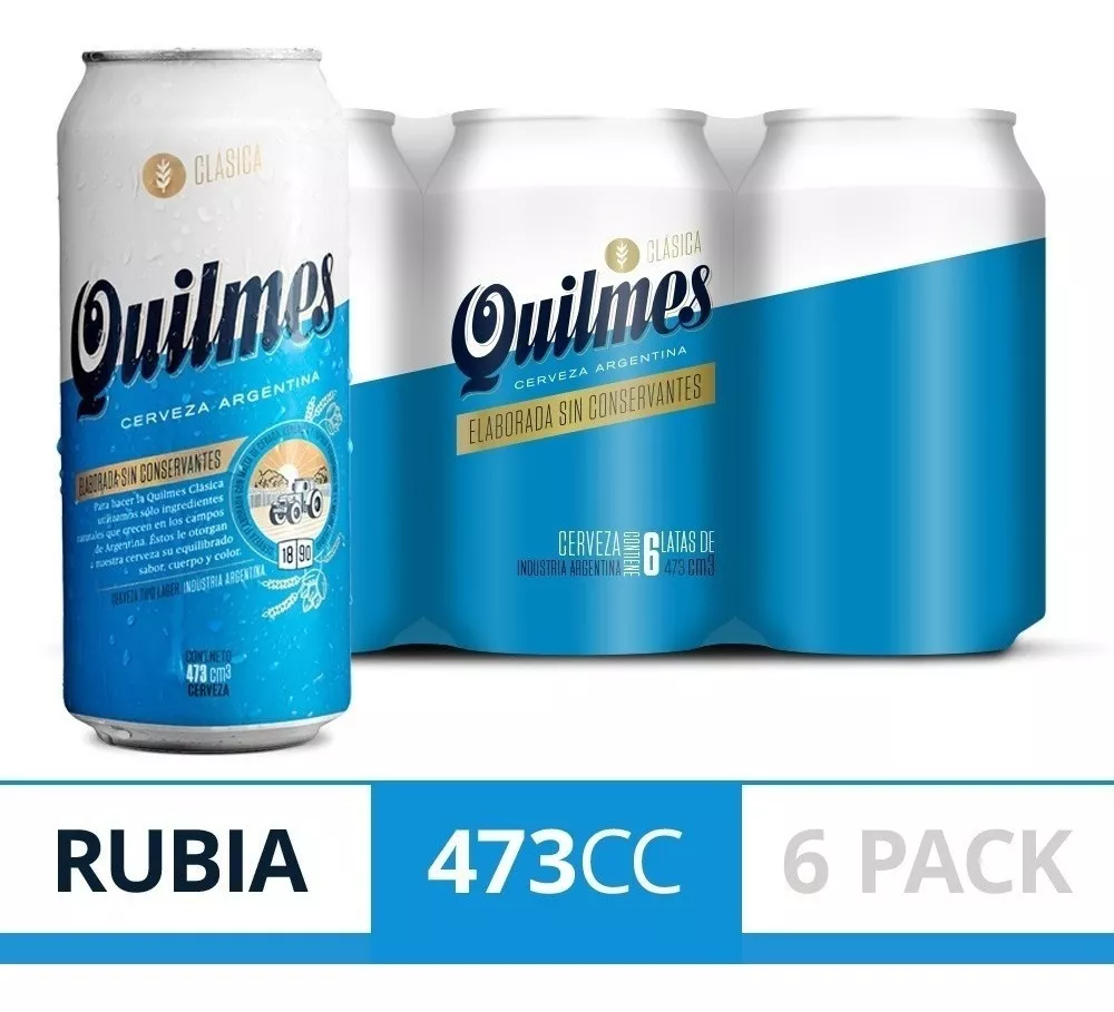 Cerveza Quilmes Clásica 473ml X6