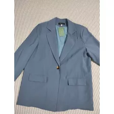 Blazer Sastrero Azul Aero Talle L Impecable Estilo Portsaid