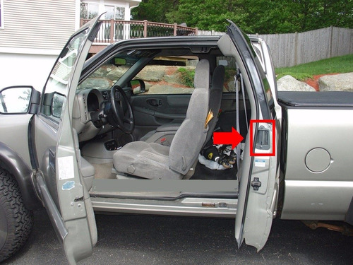 95-01 Gmc Sonoma Manija Interior Puerta Cabina Extendida Foto 4