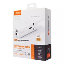 Tomacorriente Ldnio Para Smartphone, Tipo C,usb +1 Puerto 