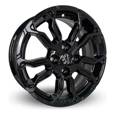 Rodas Peugeot 207 208 306 307 Aro 15 4x108 (jogo) +bicos Cor Preto-brilhante