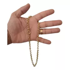 Cordão Colar Elo Português 10g Ouro 18k 750 Oco