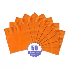 Servilletas De Papel Coctel Colores Premium Paq C/50 Amscan Color Anaranjado