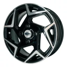 Rodas Ford Ka Fiesta Ecosport Aro 15 4x108 (jogo) + Bicos Cor Preto Com Diamantado