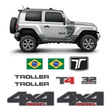 Kit Adesivos Troller T4 2015/2021 4x4 Diesel 3.2 6speed