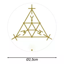 Adesivo Radiônico S.c.a.p. Com 24 Adesivos 2,5cm Feng Shui Cor Dourado