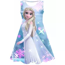 Vestido Princesa Elsa Ana Niña Cumpleaños Fantasía Cosplay 