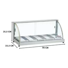 Estufa Vitrine Expositora Elétrica Para Salgados 5 Bandejas 220v