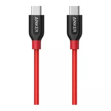 Cabo Anker Powerline Usb-c Para Usb-c 2.0 0,9 M Vermelho