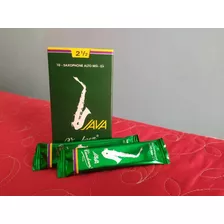 2 Palhetas Para Sax Alto 2,5 (vandoren Java Verde)