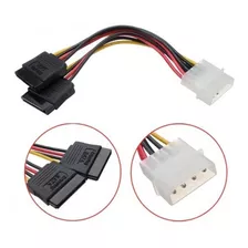 5 Cabos Força Adaptador Fonte Duplo Y Ide Molex Sata Hd Dvd 