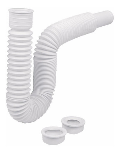 Desague Extensible Plastico 40 - 1 ¼ Pulgada Aquaflex Acabado Mate Color Blanco