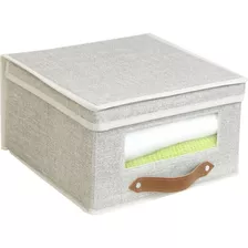 Caja Organizadora Tela 30x16x30 Cm Beige Home Collection