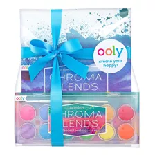 12 Acuarelas Mezclables 12 Colores + Pincel Ooly Happy P...