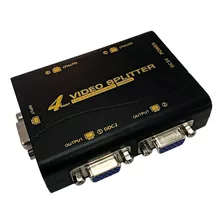 Splitter Distribuidor Vga 1x4 Amplificador Soporta 1920x1440