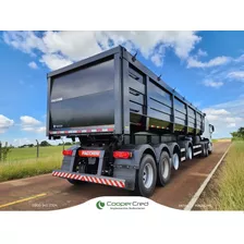 Carreta Caçamba Basculante 4º Eixo 0km Preparação Lona Fácil