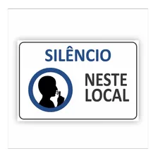 Adesivo Mantenha Silêncio Por Favor Neste Local Subst Placa 