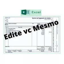 Holerite Modelo Contra-cheque Editável No Excel Arquivo