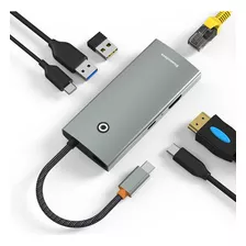 Hub Usb C Adaptador Hdmi 2.0 Usb 3.0 Pd Lan 1000mbps