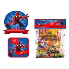  Kit Imprimible Spiderman Hombre Araña Candy Bar Editable2x1