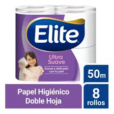 Papel Higiénico Elite Ultra Doble Hoja 8 Un (50 M)