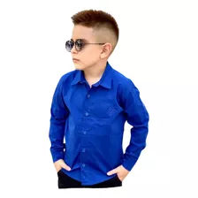 Camisa Social Várias Cores Infantil Masculina Manga Longa