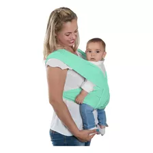 Baby Sling Wrap Canguru Carregador Para Bebê - Verde Água