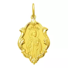 Medalha Religiosa São Pedro Em Ouro 18k Classico 1,0cm 0,5g