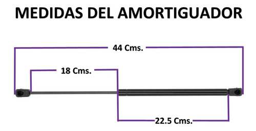 02-07 Jeep Liberty Amortiguadores Hidraulicos Cofre 2 Piezas Foto 2