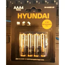 Pilas Recargables Hyundai 900 Mah Triple A Pack 4 Unids.