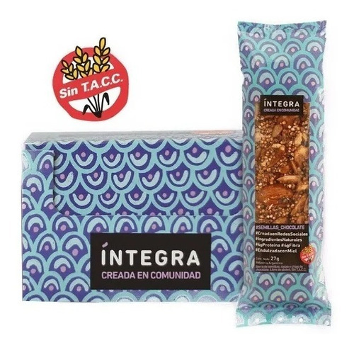Caja X 10 Barritas Integra Semillas Y Chocolate 27gr C/u Dw