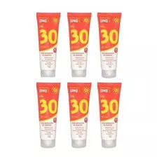 6 Un Creme Protetor Solar Uva Uvb Fator 30 + Repelente Luvex