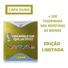 Álbum Copa 2022 Capa Dourada + 100 Figurinhas N Repetidas