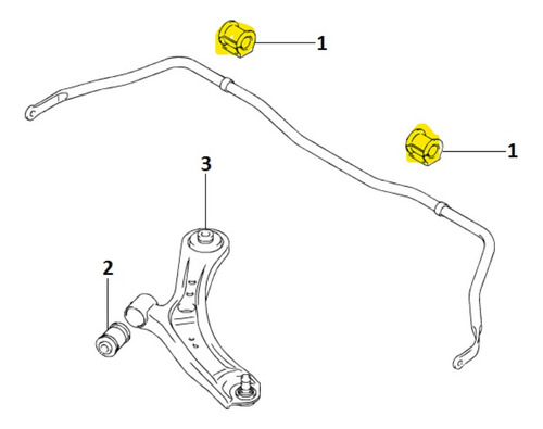 Jgo (2) Goma Barra Estabilizadora Suzuki Sx4 2005-2016 Foto 2