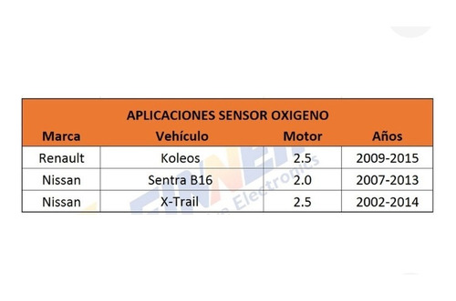 Sensor Oxgeno Nissan Xtrail 01/14,qr25,mxima 03/08 228001t Foto 4