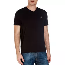 Playera Nautica Cuello V Negro Hombre V73100tb