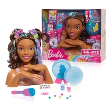 Barbie Deluxe Styling Head Tie Dye - Cabello Castaño (mc)