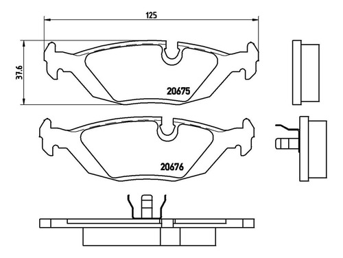 Brembo Rear Low-met Disc Brake Pad Set For Bmw E30 318i  Ssg Foto 4