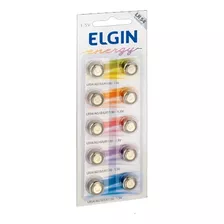 Bateria Elgin Energy Lr54 Ag10 Lr1130 1.5v Blister Cartela