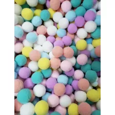 Aplique Pompom 2cm Candy Mix Para Artesanato-100peça