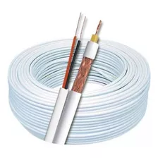 Cabo Coaxial Multitoc De Cobre 100m Rf 4mm Branco