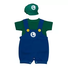 Conjunto Infantil Jardineira Mesversario - Luigi