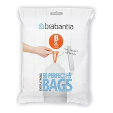 Brabantia Bin Liners, Tamaño B, 5 L - 60 Bolsas.