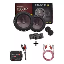 Kit Alto Falantes Bravox 6 + Módulo Stetsom Ir160 + Rca 1m