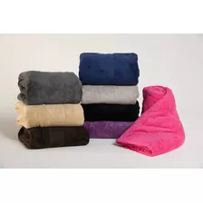 Kit 2 Mantas Cobertor Casal 100% Microfibra Coloridas