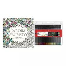 Kit - Livro Jardim Secreto + Lápis 50 Cores Supersoft Faber