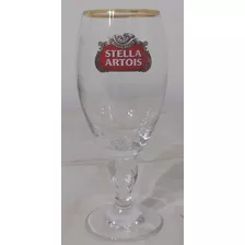 Copa De Vidrio Stella Artois 250ml. Borde Dorado