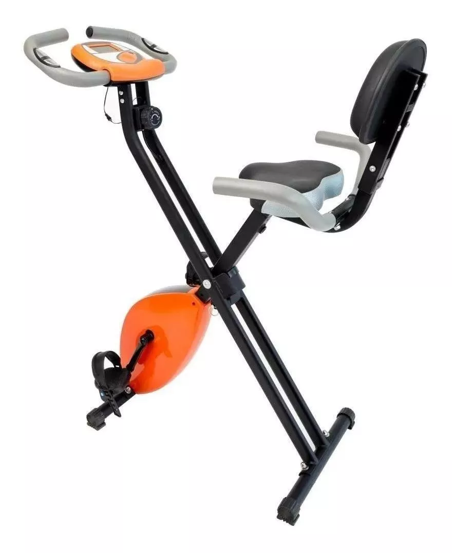 Bicicleta Ergométrica Dobrável Wct Fitness 55555102 Vertical Preta E Amarela
