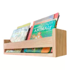 Porta Livros Decorativo Prateleira Infantil Madeira Pinus