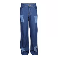 Calça Jeans Juvenil Feminina Wide Leg 10 A 16 Anos Menina